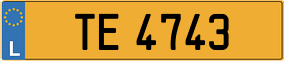 Trailer License Plate